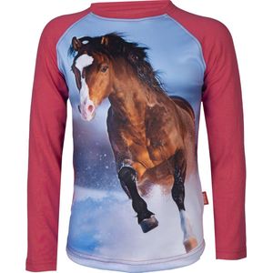 Red Horse - T-shirt PIXEL -  Raspberry - Maat 128