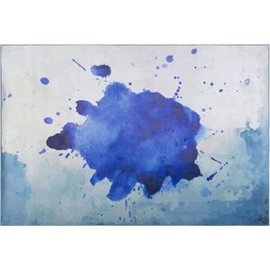 ODALAR - Laagpolig vloerkleed - Blauw - 140 x 200 cm - Polyester