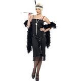 SMIFFY'S - Zwart elegant charleston kostuum voor dames - M