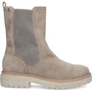 No Stress - Dames - Taupe suède chelsea boots met rits - Maat 41