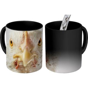 Magische Mok - Foto op Warmte Mokken - Koffiemok - Kip - Vogel - Snavel - Magic Mok - Beker - 350 ML - Theemok