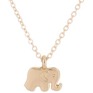 Bixorp Luck Geluksketting met Olifantje Goudkleurig - Afscheidscadeau - Cadeau voor Haar / Dames / Vriendin / Mama / Vrouwen - Ketting met Olifant Hanger