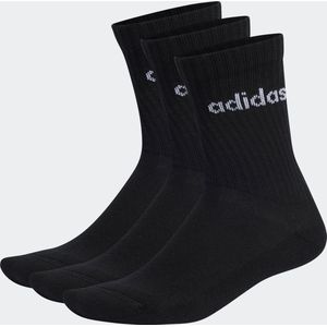 adidas Sportswear Linear Gevoerde Sokken 3 Paar - Unisex - Zwart - 43-45