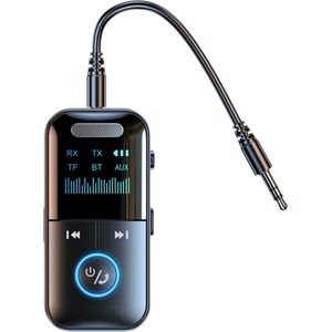 Bluetooth 5.4 Adapter Auto – Aux Bluetooth Adapter Jack 3.5mm – Hi-Fi Stereo Muziekontvanger Met 24 Uur Speeltijd Voor Auto – Thuis – Koptelefoons En Speakers