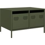 vidaXL - Tv-meubel - 68x50x43,5 - cm - koudgewalst - staal - olijfgroen