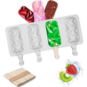 Goodivery ® Siliconen IJs- en Snoepvormen voor Kinderen en Volwassenen met Extra Stokjes