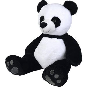 Nicotoy Panda Beer RECYCLED - Speelgoed - 66 cm - Pluche - Bruin- Alle leeftijden - Knuffel