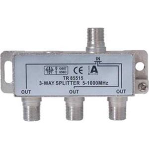 F splitter met 3 uitgangen / 5-1000 MHz