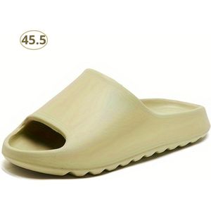 Livano Comfortabele Slippers - Badslippers - Teenslippers - Anti-Slip Slides - Flip Flops - Stevig Voetbed - Groen - Maat 45.5