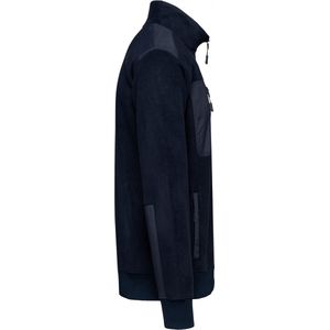 Pullover/Cardigan Unisex XS WK. Designed To Work 1/4-ritskraag Lange mouw Navy 100% Polyester