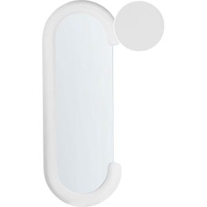 Wandspiegel LOCHES 54 cm 158 cm Fluweel Wit