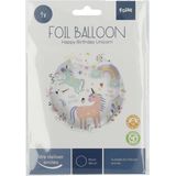 Folat - Folieballon Verjaardag Eenhoorn - 45 cm