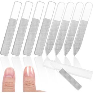 Glazen Nagelvijlen Set - Professionele Manicure - 8 Stuks - Met Case