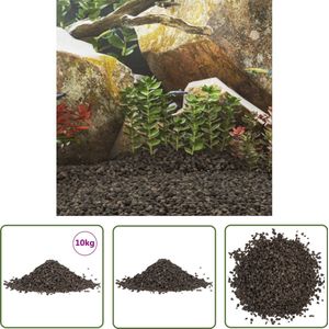 The Living Store Basaltgrind 10 kg 5-8 mm zwart - Aquarium Grind - Basaltgrind - Grondstoffen - Aquariumdecoratie - Aquariumonderhoud