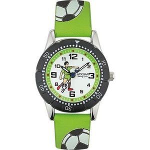 Jongens horloge -groen,van het merk Adora met voetbal print AY4353