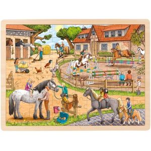 Goki Houten Legpuzzel Paardenmanege, 96st.