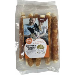 Duvo+ Meat! kip & runderhuid sticks large - 10 stuks - 1KG