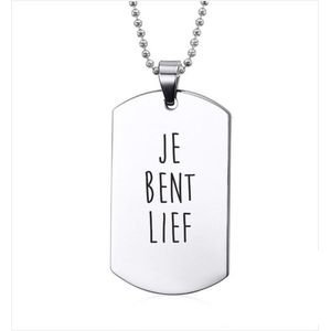 Ketting RVS - Je Bent Lief