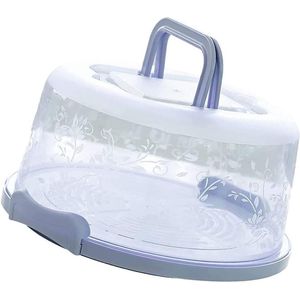Ronde Cake Transport Box - Draagbare Taart Container met Riem - Opbergdoos voor Brood en Snacks - 25 * 21 * 13 cm