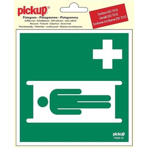 Pickup Pictogram 15x15 cm - Brancard - conform ISO 7010