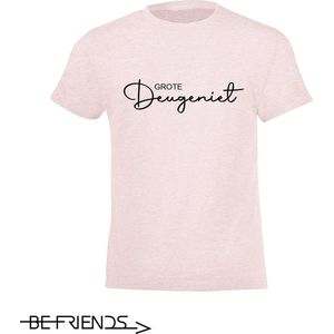 Be Friends T-Shirt - Grote deugeniet - Kinderen - Roos - Maat 12 jaar