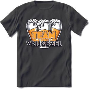 T-Shirt Knaller T-Shirt| Team Vrijgezel | Vrijgezellenfeest Cadeau Man / Vrouw -  Bride / Groom To Be Bachelor Party - Grappig Bruiloft Bruid / Bruidegom |Heren / Dames Kleding shirt|Kleur zwart|Maat L