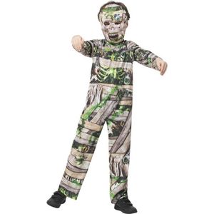 SMIFFY'S - Groene zombie-mummie vermomming voor kinderen - 116/128 (4-6 jaar)