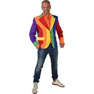 Magic Design Verkleedcolbert Regenboog Heren Polyester Maat Xs