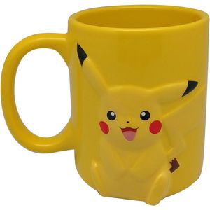 Pokémon 3D Pikachu Keramische Mok Geel - 325 Ml.