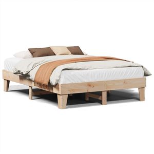 vidaXL - Bedframe - zonder - matras - massief - grenenhout - 140x200 - cm