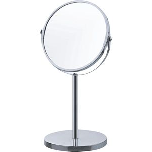 UNIQ Make-up Spiegel met 5x Vegroting - Make-up en Scheer Spiegel - Staande spiegel - Zilver