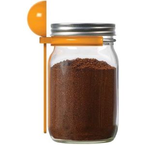 Jar Ware Koffie met Lepel - Voor Mason Jars - Herbruikbare & Universele - Oranje