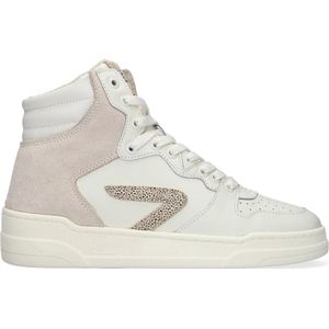 HUB Court-z High Sneakers - Leren Sneaker - Dames - Wit - Maat 43