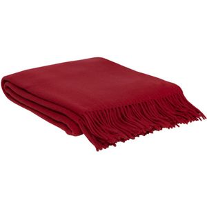 WOOOL® | Wollen Plaid | MERINO COLOR (Rood) | 140x200cm | 100% Merino Wol | Deken