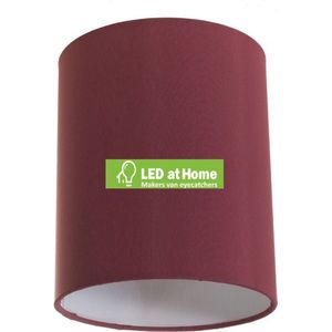LEDatHOME | Cilinder stof lampenkap voor E27 fitting, 15cm diameter h18cm - 100% Made in Italy | Bordeaux