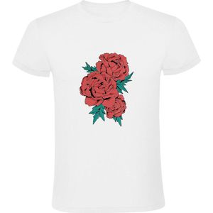 Rozen Heren T-shirt | bloemen | roos | Valentijnsdag | liefde | love | Moederdag | Wit