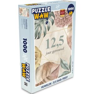 Puzzel Trouwdag - 12,5 jaar getrouwd - Spreuken - Jubileum - Quotes - Legpuzzel - Puzzel 1000 stukjes volwassenen