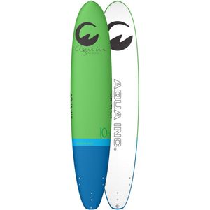 Aqua Inc. AROUNA Softtop Surfboard - 10'0"" x 24 1/8"" - Groen - Perfect voor Gevorderde Surfers - Inclusief Soft PU Vinnen