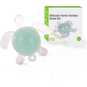 Turtle Baby Bijtring speelgoed - Baby bijtspeeltjes voor 3M+ Food Grade siliconen bijtring voor rustgevende tandjes Baby pijnlijk tandvlees bijtringen voor baby's - groen