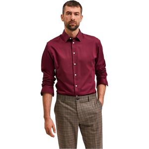 SELECTED Slim Ethan Classic Shirt Met Lange Mouwen Heren - Tawny Port - M