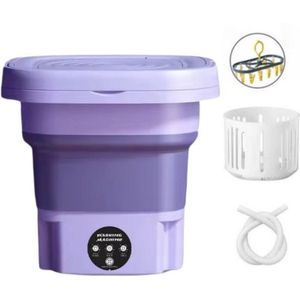 Mini wasmachine 8L - Met Droogrek - Camping wasmachine - Opvouwbare wasmachine - Handwasmachine - Fruitwasser - Kampeer wasmachine - Wasdroger