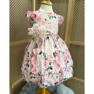 uxe feestjurk- vintage jurk met bloemenprint -galajurk-bruidsmeisjes-bruiloft-verjaardag-fotoshoot-haardiadeem-elegant-6 jaar