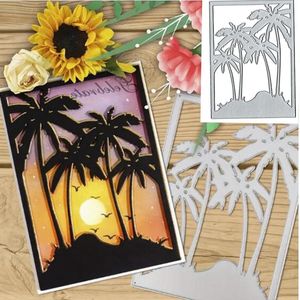 Kokosboom Box Frame Metalen Die Cuts voor DIY Uitnodigingskaart Scrapbooking Album Decoratief Embossing Papier Dies Kaarten Maken