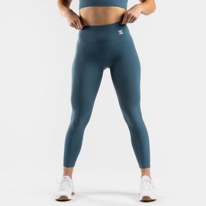 ZEUZ Sport Legging Dames High Waist - Sportkleding & Sportlegging Squat Proof - Fitness & Crossfit - Hardloopbroek, Yoga Broek - 70% Nylon & 30% Elastaan - Blauw - Maat M