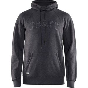 Craft - Heren Overhead Logo Hoodie Grijs Melange - L