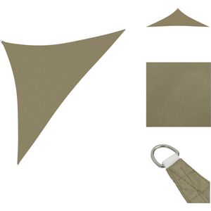 vidaXL Zonnezeil - Driehoekig - 4 x 4 x 5.8 m - PU-gecoat oxford - Beige - Parasol