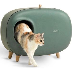 MakeSure Kattenbak Met Lade - Groen - 60 x 38 x 45 cm - Design