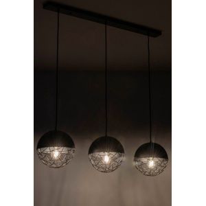 Lumidora Hanglamp 73402 - 3 Lichts - E27 - Zwart - Metaal