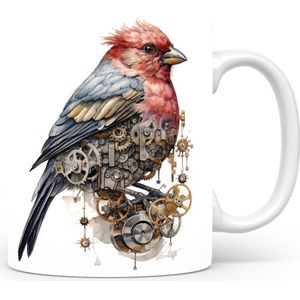 Mok met Grenen Kardinaal Beker voor koffie of tas voor thee, cadeau voor dierenliefhebbers, moeder, vader, collega, vriend, vriendin, kantoor
