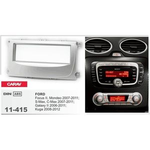 1-DIN FORD Focus II, Mondeo, S-Max, C-Max 2007-2011; Galaxy II 2006-2011; Kuga 2008-2012 (Silver) inbouwpaneel Audiovolt 11-415